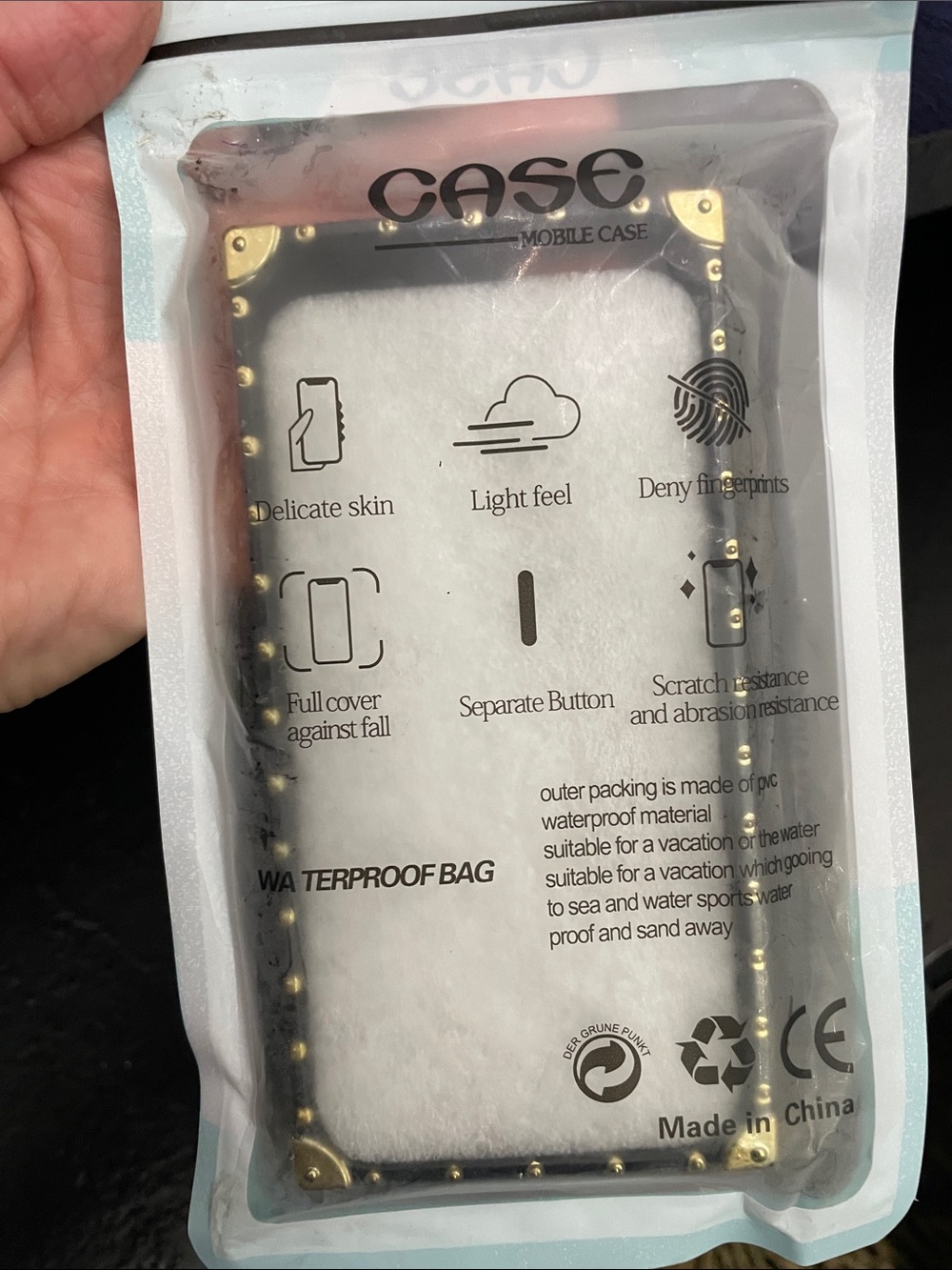 Unbranded Black iPhone 8? Case with Colorful Gold Accents - Picture 3 of 6